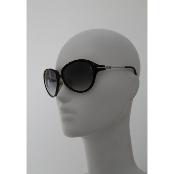 Celine Silver Metal Gradient Black Green Plastic Frame Sunglasses - Picture 1 of 12
